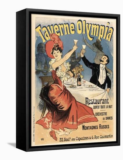 Poster for 'Taverne Olympia' in Paris-null-Framed Stretched Canvas