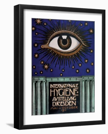 Poster for the 1911 First International Hygiene Exhibition, 1911-Franz von Stuck-Framed Giclee Print