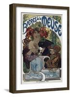 Poster for the Bieres De La Meuse, 1897-Alphonse Mucha-Framed Giclee Print