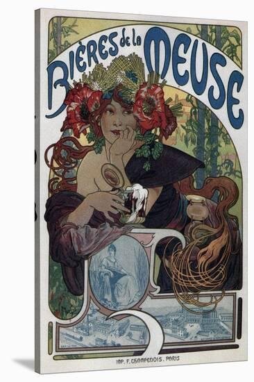 Poster for the Bieres De La Meuse, 1897-Alphonse Mucha-Stretched Canvas