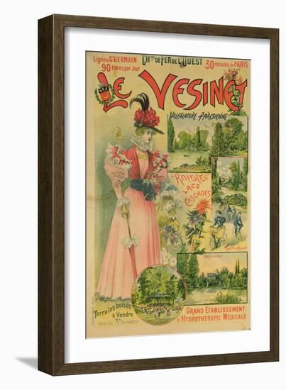 Poster for the Chemins de Fer de L'Ouest to Le Vesinet, circa 1895-1900-Albert Robida-Framed Giclee Print