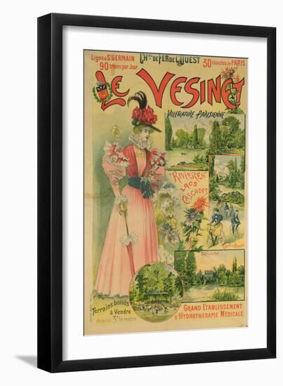 Poster for the Chemins de Fer de L'Ouest to Le Vesinet, circa 1895-1900-Albert Robida-Framed Giclee Print