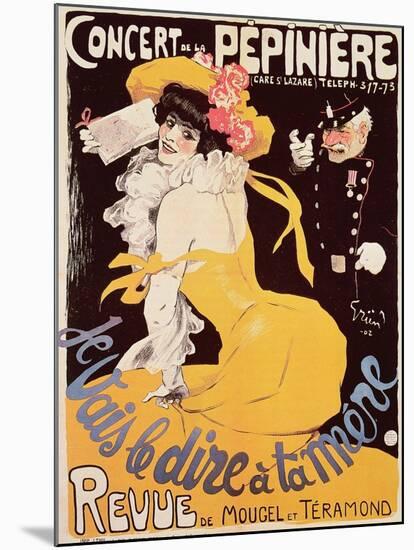 Poster for the Concert de La Pepiniere, 1902-Jules-Alexandre Grün-Mounted Giclee Print