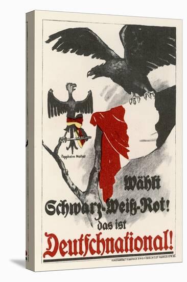 Poster for the Deutschnational Party Showing Eagles-null-Stretched Canvas