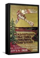 Poster for the Exhibition of New Explorations of the Russian Aero Club, 1909-null-Framed Stretched Canvas