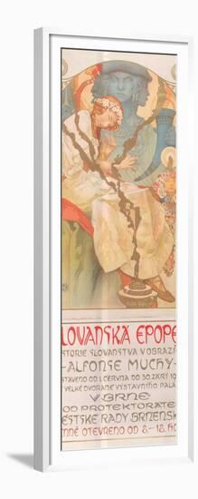 Poster for the Exhibition of the Slav Epic, 1928-Alphonse Mucha-Framed Giclee Print