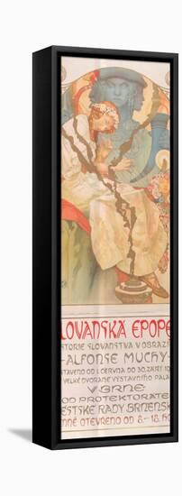 Poster for the Exhibition of the Slav Epic, 1928-Alphonse Mucha-Framed Stretched Canvas