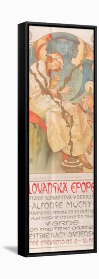 Poster for the Exhibition of the Slav Epic, 1928-Alphonse Mucha-Framed Stretched Canvas