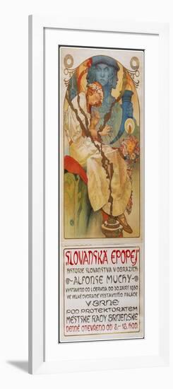 Poster for the Exhibition the Slav Epic (Slovanská Epope), 1928-Alphonse Mucha-Framed Giclee Print
