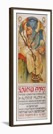 Poster for the Exhibition the Slav Epic (Slovanská Epope), 1928-Alphonse Mucha-Framed Giclee Print