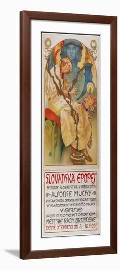 Poster for the Exhibition the Slav Epic (Slovanská Epope), 1928-Alphonse Mucha-Framed Giclee Print