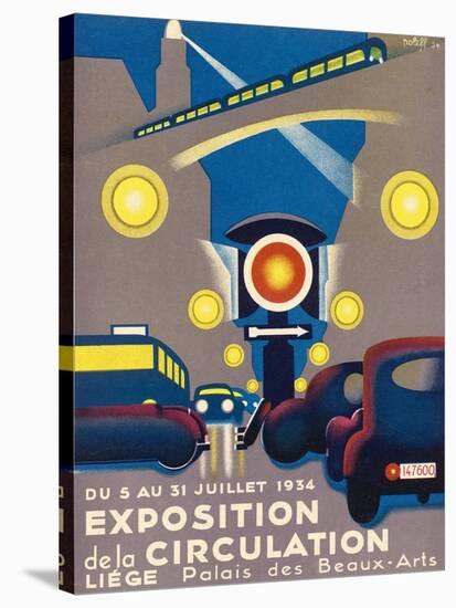 Poster for the Exposition de la Circulation Held at Liege Belgium-Poleff-Stretched Canvas