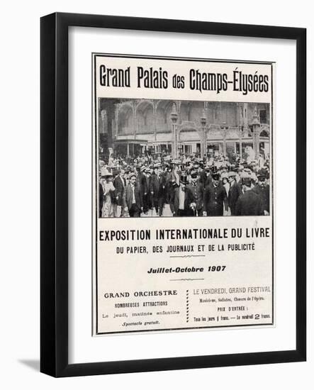 Poster for the Exposition Internationale Du Livre at the Grand Palais, 1907-null-Framed Giclee Print