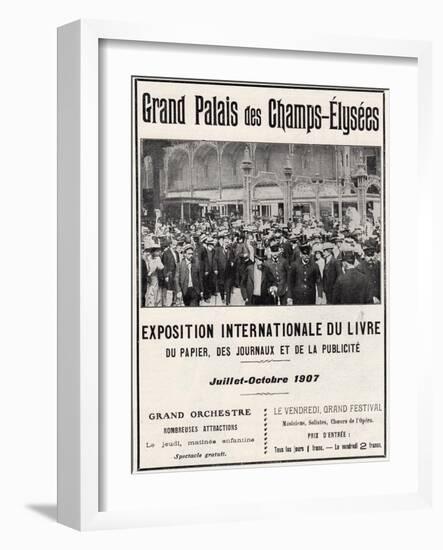 Poster for the Exposition Internationale Du Livre at the Grand Palais, 1907-null-Framed Giclee Print