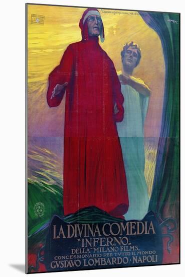 Poster for the Film "L'Inferno"-Ivan Bilibin-Mounted Giclee Print