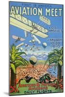 Poster for the First America Aviation Meet, Los Angeles, 1910-null-Mounted Giclee Print