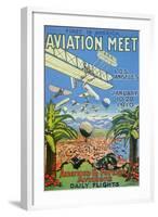 Poster for the First America Aviation Meet, Los Angeles, 1910-null-Framed Giclee Print