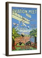 Poster for the First America Aviation Meet, Los Angeles, 1910-null-Framed Giclee Print