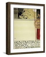 Poster for the First Art Exhibition of the Secession Art Movement, 1898-Gustav Klimt-Framed Giclee Print