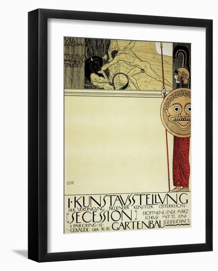 Poster for the First Art Exhibition of the Secession Art Movement, 1898-Gustav Klimt-Framed Giclee Print