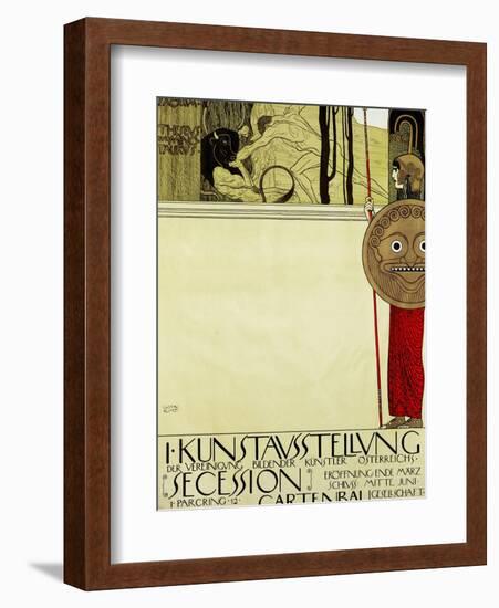 Poster for the First Art Exhibition of the Secession Art Movement-Gustav Klimt-Framed Giclee Print