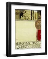 Poster for the First Art Exhibition of the Secession Art Movement-Gustav Klimt-Framed Giclee Print