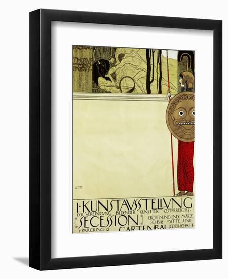 Poster for the First Art Exhibition of the Secession Art Movement-Gustav Klimt-Framed Giclee Print