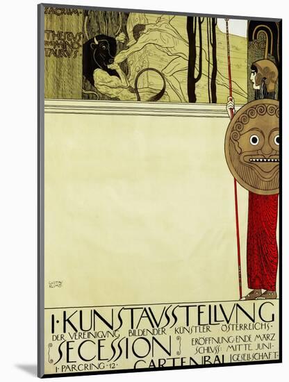 Poster for the First Art Exhibition of the Secession Art Movement-Gustav Klimt-Mounted Giclee Print