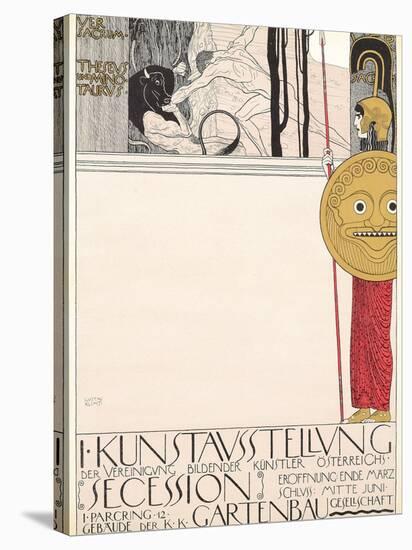 Poster for the First Secessionist Exhibition in Vienna in 1898 (Censored Version), 1898-Gustav Klimt-Stretched Canvas