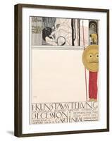 Poster for the First Secessionist Exhibition in Vienna in 1898 (Censored Version), 1898-Gustav Klimt-Framed Giclee Print