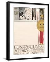 Poster for the First Secessionist Exhibition in Vienna in 1898 (Censored Version), 1898-Gustav Klimt-Framed Giclee Print