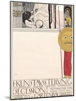 Poster for the First Secessionist Exhibition in Vienna in 1898 (Censored Version), 1898-Gustav Klimt-Mounted Giclee Print