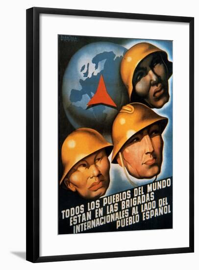 Poster for the International Brigades-null-Framed Giclee Print