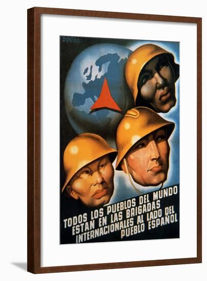 Poster for the International Brigades-null-Framed Giclee Print