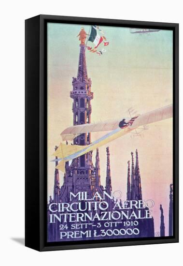 Poster for the International Flying Circuit in Milan, Picturing an Antoniette Monoplane-null-Framed Stretched Canvas