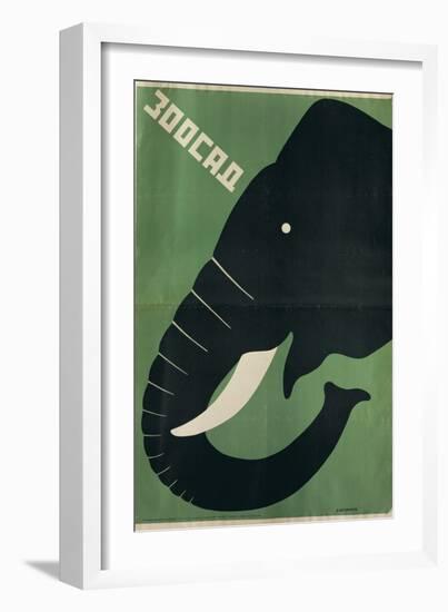 Poster for the Leningrad Zoo, 1928-Dmitri Anatolyevich Bulanov-Framed Giclee Print