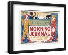 Poster for the Morning Journal New York, a Modern Newspaper at a Modern Price-Louis John Rhead-Framed Photographic Print