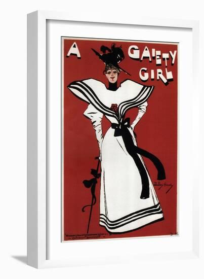 Poster for the Musical Comedy a Gaiety Girl by Sidney Jones, 1893-Dudley Hardy-Framed Giclee Print
