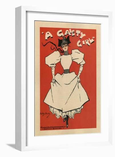 Poster for the Musical Comedy a Gaiety Girl by Sidney Jones, 1895-Dudley Hardy-Framed Giclee Print