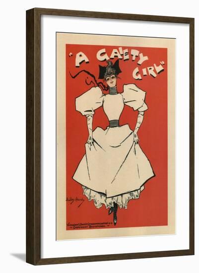 Poster for the Musical Comedy a Gaiety Girl by Sidney Jones, 1895-Dudley Hardy-Framed Giclee Print