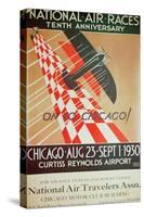 Poster for the National Air Races at Chicago Airport, 1930-null-Stretched Canvas