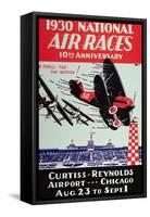 Poster for the National Air Races at the Curtiss-Reynolds Airport, Chicago, 1930-null-Framed Stretched Canvas
