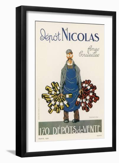 Poster for the Nicolas Chain of Wine Shops France-Dransy-Framed Photographic Print