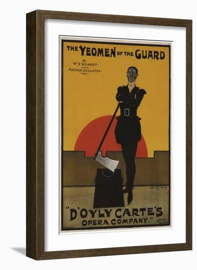 Poster for the Oper the Yeomen of the Guard by Gilbert and Sullivan, 1897-Dudley Hardy-Framed Giclee Print