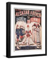 Poster for the Operetta La Grêve Des Femmes by A. De Villebichot, 1879-1880-Charles Lévy-Framed Giclee Print