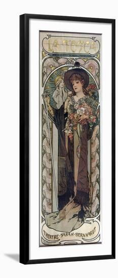 Poster for the Play La Tosca by Victorien Sardou, 1899-Alphonse Mucha-Framed Premium Giclee Print