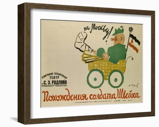 Poster for the Play the Good Soldier, 1929-Nikolai Ernestovich Radlov-Framed Giclee Print