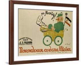 Poster for the Play the Good Soldier, 1929-Nikolai Ernestovich Radlov-Framed Giclee Print