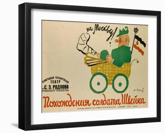 Poster for the Play 'The Good Soldier Svejk'-null-Framed Giclee Print