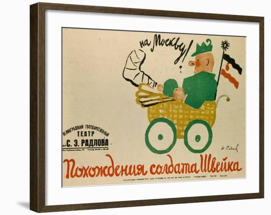 Poster for the Play 'The Good Soldier Svejk'-null-Framed Giclee Print